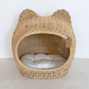 Hot Selling Wholesale Rattan Dogs Cats Bed Luxury Animal Shape Cat Dog Beds Stylish <b>Pet</b> Houses Indoor Furniture for <b>Pets</b> - Product Image 1