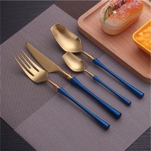 Luxury Purple Stainless Steel Cutlery <b>Set</b> 4pcs Matte Finish Wedding Party <b>Dinnerware</b> Modern Flatware Mirror Polished Tableware - Product Image 3