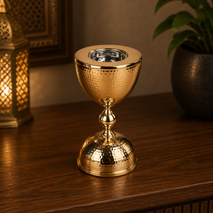 Solid Wooden Metal Oud Burner Modern Eco Friendly Arabic Bakhoor Burner Polish Finished Incense Holder Luxury <b>Eid</b> <b>Gift</b> Wholesale - Product Image 6