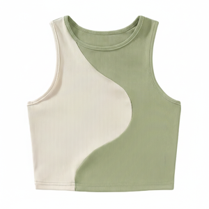 Débardeurs pour femmes personnalisés, mignons et élégants, sans manches, pour femmes et jeunes filles, en jersey respirant, coupe ajustée, avec appliques sur le devant, longueur courte - Product Image 1