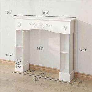 Cheminée électrique autoportante moderne blanche - Product Image 6