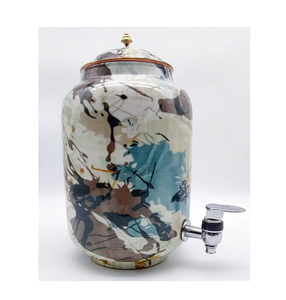 Distributeur d'eau en cuivre nordique avec couvercle et robinet, style vintage, pour la maison, les hôtels, les fournitures, avantages pour la santé, distributeur d'eau potable - Product Image 5