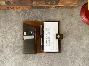 Supplier Luxury Handmade Lightweight Genuine <b>Leather</b> Classic Multi-Functional Checkbook Cover Waterproof 1 Compartment Custom - Product Image 1