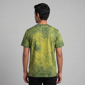 Custom Logo Breathable Cotton/Bamboo Fiber Jersey <b>Mock</b> <b>Neck</b> Acid Washed Sun Faded Plus Size Quick Dry Men's T-shirt Screen - Product Image 3