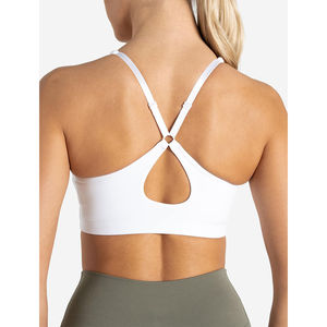 Soutien-gorge de sport pour femme à maintien élevé, personnalisable à l'avant, respirant, léger, confortable, design sans coutures, séchage rapide, Spandex/Nylon - Product Image 3