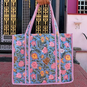 Bolso de Mano Acolchado de Alta Calidad con Estampado de Bloques, para Mujer, Invierno/Verano, Moda, Compras, Multicolor, con Diseño Geométrico de Flores - Product Image 6
