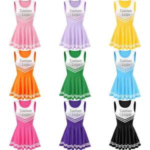 Uniforme Personalizado de Animadoras para Adultos, Top sin Mangas con Estampado por Sublimación y Falda Plisada, Conjunto de Dos Piezas para Equipo - Product Image 5