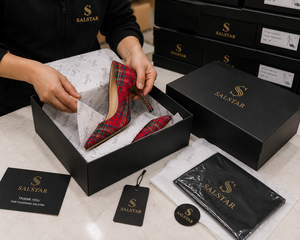 Chaussures à talons hauts de luxe pour femmes, style escocais, motif tartan, sur mesure, OEM - Product Image 6