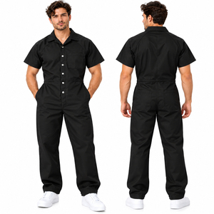 Overoles de Trabajo Personalizados para Hombre, Manga Corta, con Botones al Frente, Traje de Trabajo, Overol de Seguridad Personalizado para Hombre - Product Image 1