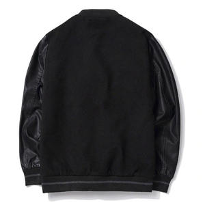 Customizable Men's <b>Varsity</b> <b>Jacket</b> Woolen Casual Winter Hoodie Front Logo Windproof Eco-Friendly - Product Image 2