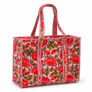 Bolso Tote Acolchado de Algodón Floral Hecho a Mano para Mujer, para Uso Diario, Oficina, Compras, Viajes, Reutilizable, Gran Capacidad, Ecológico - Product Image 1