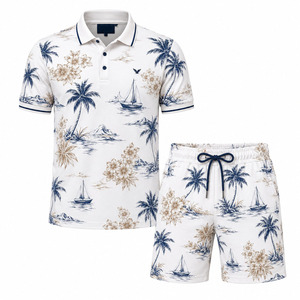 Conjunto de Camiseta Polo y Pantalones Cortos de Verano para Hombre, Personalizado, Transpirable, de Algodón, Informal, de 2 Piezas, Ropa Deportiva a Juego - Product Image 5