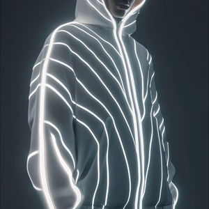 Survêtement personnalisé coupe-vent avec capuche réfléchissante 3M en nylon et pantalon de survêtement en nylon pour homme - Product Image 1