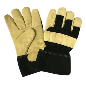 Gants de travail confortables en cuir grainé de vachette, renforcés, protection douce pour les mains, pour la construction, vêtements de sécurité réfléchissants - Product Image 1