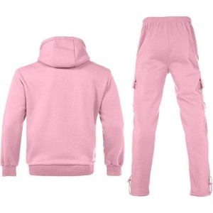 Ensemble de survêtement streetwear pour homme, pantalon évasé et pantalon de jogging, sweat à capuche, 100% coton respirant, fermeture éclair, très tendance - Product Image 2