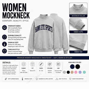 Sudadera de cuello redondo con estampado de letras personalizado para mujer, de algodón blanco, corte holgado y oversize, estilo casual, manga larga, diseño bordado - Product Image 2