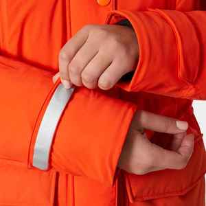 Women's <b>Quilted</b> Jacket Hooded Full Sleeve Solid Color Winter Wear Polyester Wadding Thick <b>Single</b> Breasted Long Coat - Product Image 5