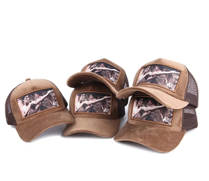 Gorra Trucker de Lona Marrón Unisex, Ajustable, de 5 Paneles, Transpirable, Impermeable, con Impresión por Transferencia de Calor, para las Cuatro Estaciones - Product Image 3