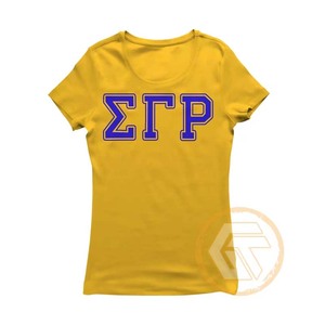 เสื้อยืดผู้หญิง Sigma Gamma Rho เสื้อผ้าชมรมนักศึกษา ผ้าฝ้ายเจอร์ซีย์คุณภาพสูง ระบายอากาศได้ดี เสื้อยืดผู้หญิง เสื้อผ้าสไตล์กรีก - Product Image 1