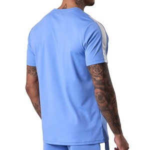 Camiseta Deportiva de Algodón 100% con Diseño de Paneles Laterales, de Moda, a Bajo Precio, Manga Corta, Ajuste Regular y Elástica, Ideal para Gimnasio y Entrenamiento - Product Image 4