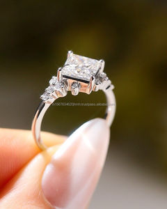 IGI/GIA Lab Grown Cut Diamond Vintage 14k jaune mariage/bague de fiançailles unisexe or blanc fin pour anniversaire fête-digne - Product Image 2