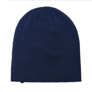 Wholesale Vertical Striped Winter Hat Custom Black Brand Patch Grey <b>Scale</b> Gradient Knitted Beanie Blank Skullies for Embroidery - Product Image 3