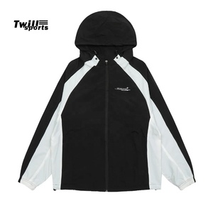 OEM Wholesale Custom <b>Summer</b> Thin Outdoor <b>Jackets</b> Running Hooded Windbreaker <b>Jacket</b> For <b>Men</b> crinkle fabric - Product Image 1