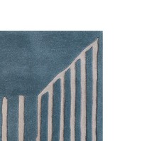 Tapis moderne en laine de Nouvelle-Zélande tufté à la main, à poils longs et épais (0,6-1 pouce) Ensembles de tapis abstraits en latex avec support en toile, anti-déchirure et anti-taches