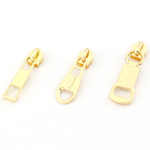 Custom Luxury Thick Bottom Reversible Butterfly/Star Auto Lock Brass <b>Zipper</b> Pull Light Gold Bag Coat Clothing Accessories - Product Image 6