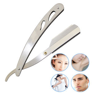 RSI Stainless Steel Shaving <b>Straight</b> <b>Razors</b> Cut Throat Single Blade Barber Shop Salon Folding Handle for Male Home Use - Product Image 2