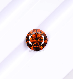Diamant de laboratoire rouge de 2,0 carats, 8,00 mm |   Diamant rond taille brillant |   Diamant cultivé en laboratoire |   Diamants en vrac pour bijoux de mariage - Product Image 1