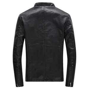 Fabricants de vêtements sur mesure, veste en cuir de vachette personnalisée avec manches en cuir, broderie sur le devant, streetwear, veste en cuir pour homme - Product Image 2