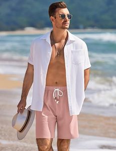 Pantalones Cortos Chino Elásticos Premium para Hombre, Transpirables, Casuales de Verano, Estilo Smart Casual, con Logotipo Frontal Personalizado, Cierre de Botón, para Golf - Product Image 5