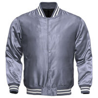 Vestes bomber en satin pour hommes, vente chaude, hiver, logo personnalisé, col montant, couleur personnalisée sur le devant, haute qualité