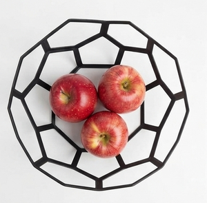 Panier à fruits géométrique en métal, le plus vendu, bol de rangement moderne pour la présentation des aliments en cuisine - Product Image 3