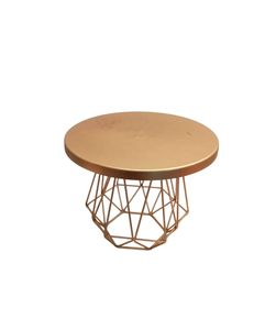 Modern Geometric Metal <b>Cake</b> <b>Stand</b> with Wooden Top Decorative Dessert Display <b>Stand</b> for <b>Cakes</b> Cupcakes Party Decor - Product Image 3