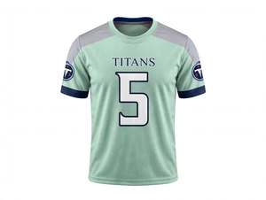 Maillot de football américain personnalisé, uniforme sportif d'équipe, manches courtes, impression par sublimation, t-shirt athlétique respirant et à séchage rapide - Product Image 1