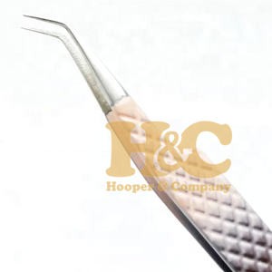 Pinzas de Diseño Elegante para Extensión de Pestañas, Punta Plateada, Logotipo Personalizado, Pinzas de Acero Inoxidable Sostenibles - Product Image 5