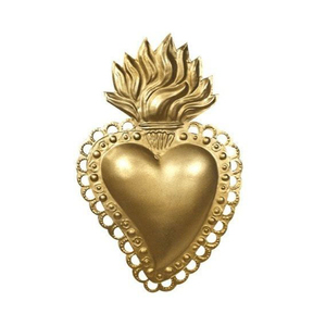 Milagros de Metal con Acabado Dorado del Sagrado Corazón para Decoración de Pared, Regalo y Decoración Católica - Product Image 2