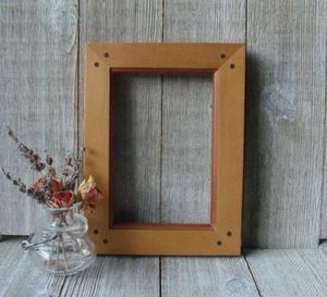 Handmade Square Vertical <b>Poster</b> Picture <b>Frame</b> Natural Solid Eco Distressed Wood for Tabletop - Product Image 2