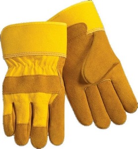 Guantes de Trabajo de Cuero de Oveja Reflectantes, Guantes de Seguridad para la Construcción, Protección Personal, Guantes para Conductores de Montaje - Product Image 1
