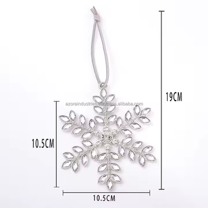 Décoration d'arbre de Noël Noël nouveau strass flocon de neige décoration suspendue de Noël - Product Image 6