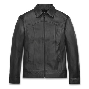 Custom Color Grained <b>Real</b> <b>Leather</b> <b>Jacket</b> For Women <b>Real</b> Zipper Sheep Skin <b>Leather</b> Coat for Winter Wear - Product Image 1