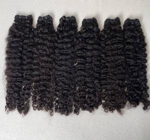 ผมทอเป็นลอนแบบชาวพม่าแท้100% ผม Remy แบบม้วนผมหยิกแบบขด - Product Image 4