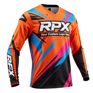 Maillot de motocross respirant à impression personnalisée par sublimation, maillot de course à séchage rapide, tenue de course automobile urbaine, maillot de motocross - Product Image 3