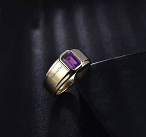 <b>Men</b>’s Amethyst <b>Ring</b> Vintage Purple Gemstone Jewelry February Birthstone 925 <b>Sterling</b> <b>Silver</b> Handmade Statement Band <b>for</b> Gift - Product Image 4