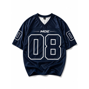 Camiseta de Fútbol Americano con Cuello en V de Primera Calidad, 100% Poliéster, Transpirable, Estilo Hip Hop, Secado Rápido, Personalizada, de Malla, Talla Grande - Product Image 2
