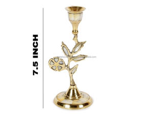 Bougeoir avec vadrouille avec support de bougie d'église en métal fait main en laiton de haute qualité dans un design unique - Product Image 2