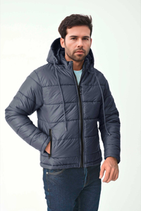 Custom Front Hooded Collar Black Oversized Soft Nylon Puffer Men's <b>Jackets</b> <b>Waterproof</b> Breathable Extremely <b>Warm</b> Winter Wear OEM - Product Image 6