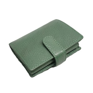 Cowhide Leather ID Card Sleeve Holder <b>Metal</b> Button Coin Zipper <b>Wallet</b> Mens Purses Tri Fold Short RFID Luggage Tag Passport Set - Product Image 5